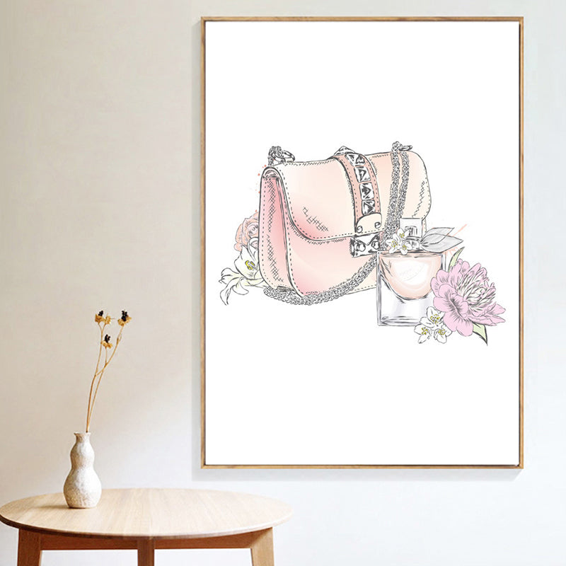 Brehn | Pink Lady Bag Wrapped Canvas Decorative Victorian für Zeichensaal Wandkunst Druck