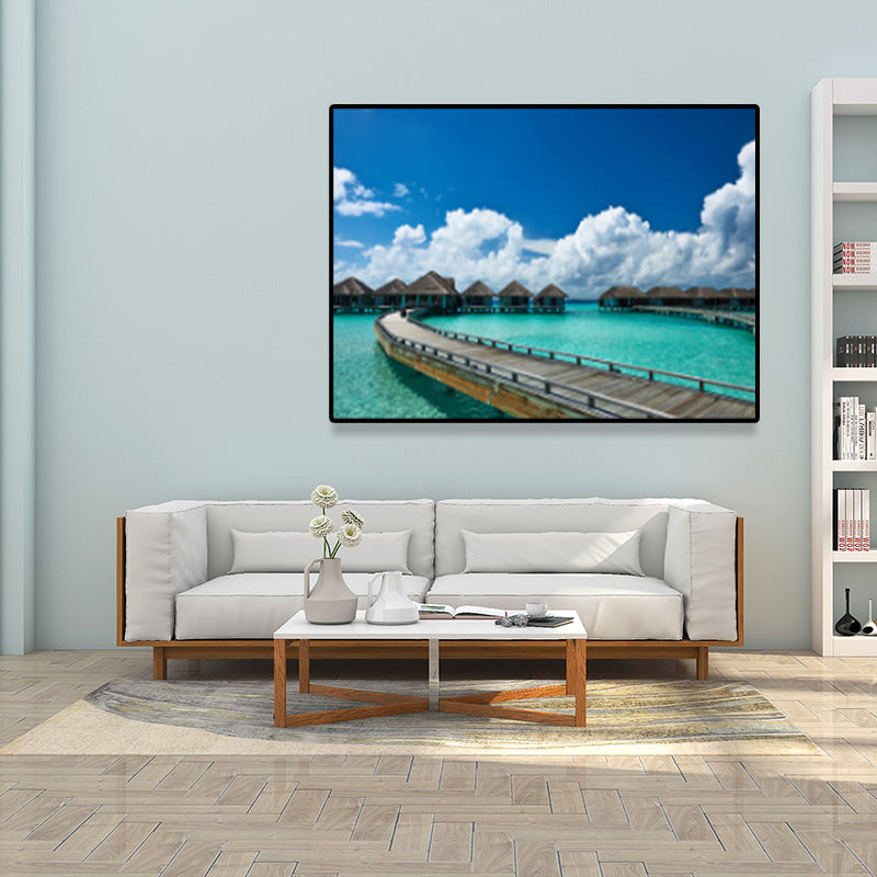 Brehn | Helle Farbenszenerie Eingewickelte Leinwand Wandkunst Dekor für Schlafzimmer, Mehrere Größen