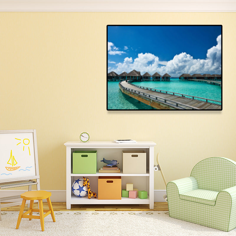 Brehn | Helle Farbenszenerie Eingewickelte Leinwand Wandkunst Dekor für Schlafzimmer, Mehrere Größen