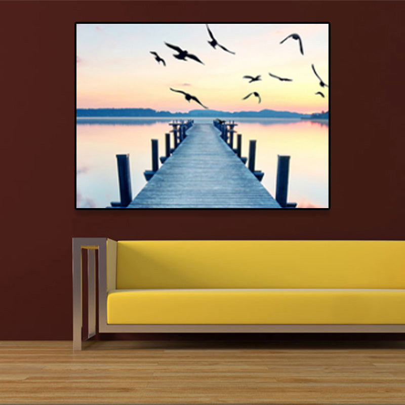Brehn | Helle Farbenszenerie Eingewickelte Leinwand Wandkunst Dekor für Schlafzimmer, Mehrere Größen
