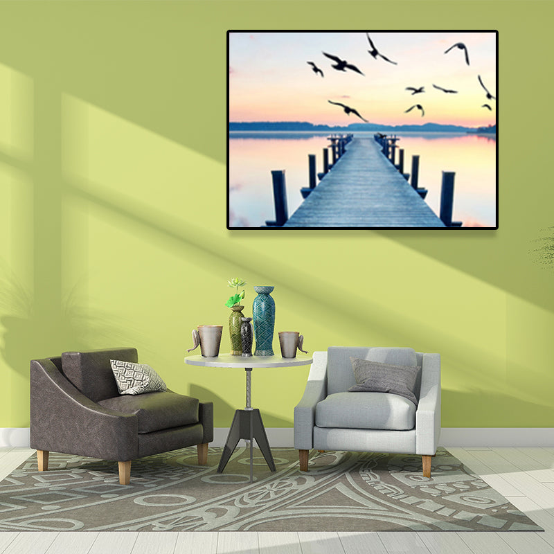 Brehn | Helle Farbenszenerie Eingewickelte Leinwand Wandkunst Dekor für Schlafzimmer, Mehrere Größen