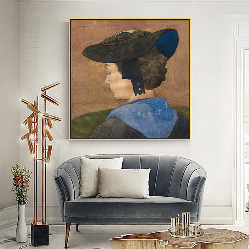 Brehn | Europa Maiden Ölmalerei Kunst Vintage Stil Leinwand Wanddruck, Mehrere Größenoptionen