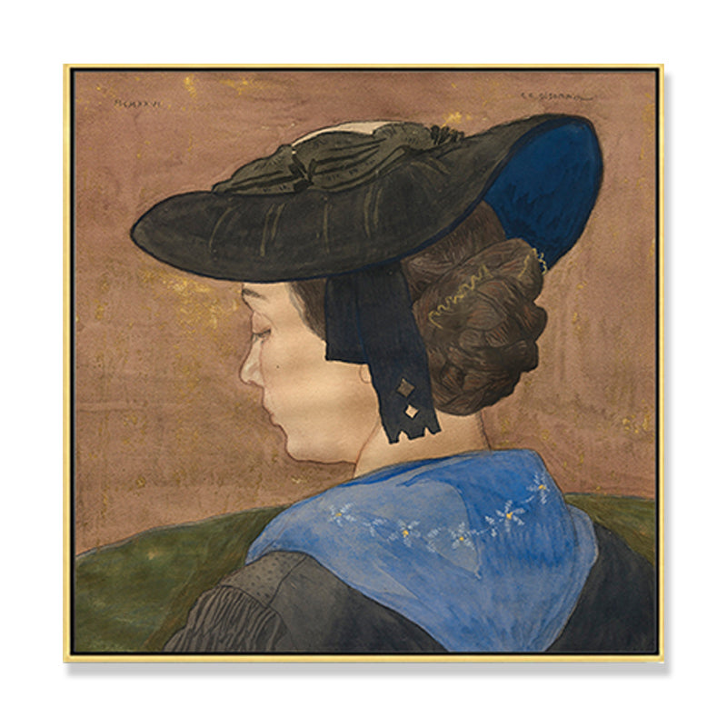 Brehn | Europa Maiden Ölmalerei Kunst Vintage Stil Leinwand Wanddruck, Mehrere Größenoptionen