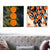 Brehn | Skandinavischer Stil Blätter Muster Kunst Leinwand Orange Natürliche Botanische Wanddekoration