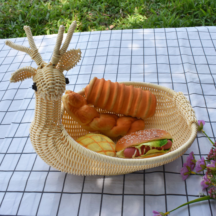 Dekorative Geflochtene Servierplatte in Tierform Brehn