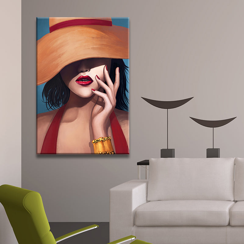 Brehn | Victorian Fashion Lady Kunstdruck Dunkle Farbe Dekorative Wanddekoration für das Schlafzimmer