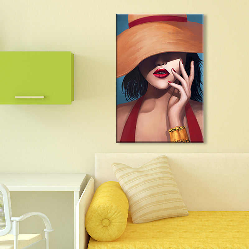 Brehn | Victorian Fashion Lady Kunstdruck Dunkle Farbe Dekorative Wanddekoration für das Schlafzimmer