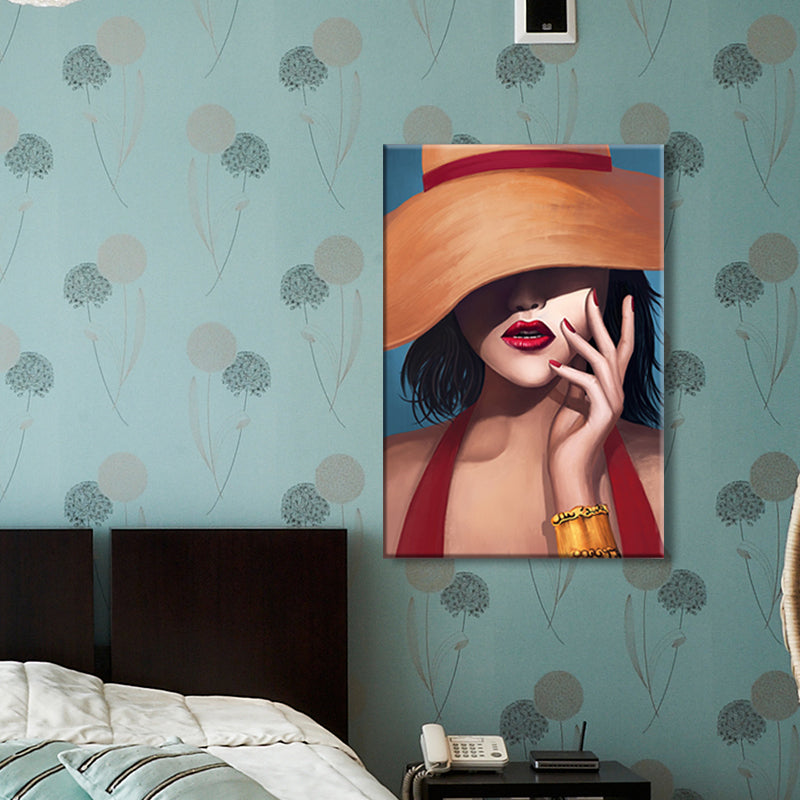 Brehn | Victorian Fashion Lady Kunstdruck Dunkle Farbe Dekorative Wanddekoration für das Schlafzimmer