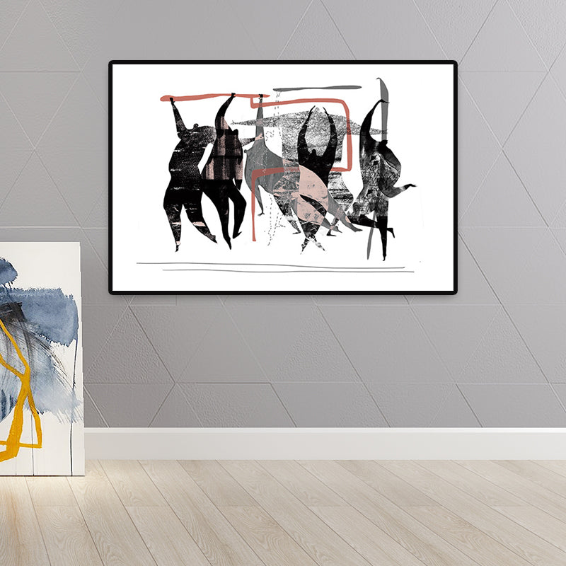 Brehn | Weiche Farbige Abstrakte Muster Leinwand Dekorative Nordische Wandkunst Druck für großes Zimmer