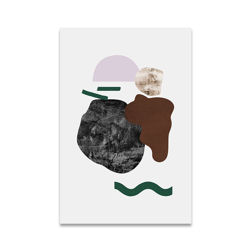 Brehn | Nordic Wandkunst Dekor Schwarz Abstract Muster Leinwanddruck, Mehrere Größen Verfügbar