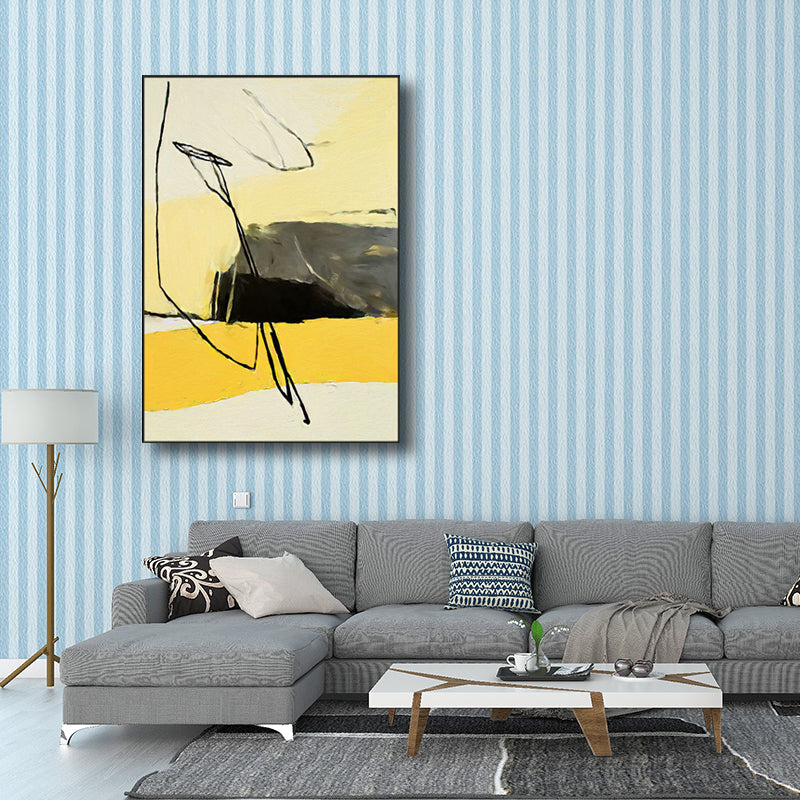Brehn | Moderner Stil Abstraktes Muster Kunst Gelb Texturiert Wanddekor für Esszimmer