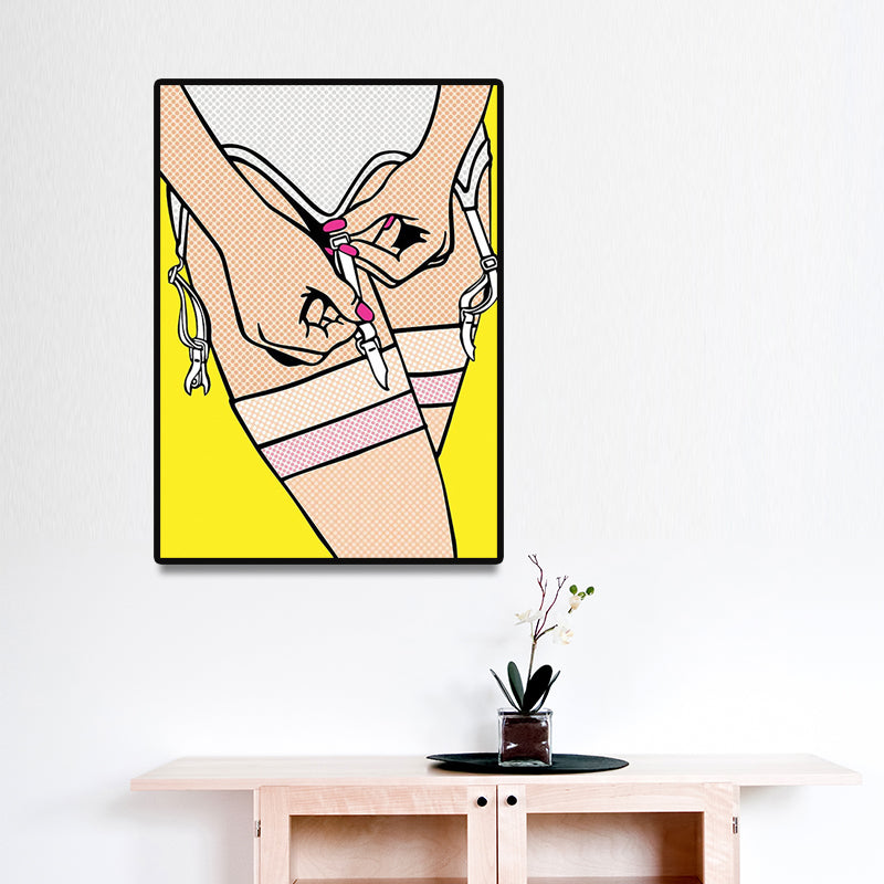 Brehn | Zeitgenössische Damen Wandkunst für das Wohnzimmer auf Leinwand in hellen Farben, mehrere Größen verfügbar