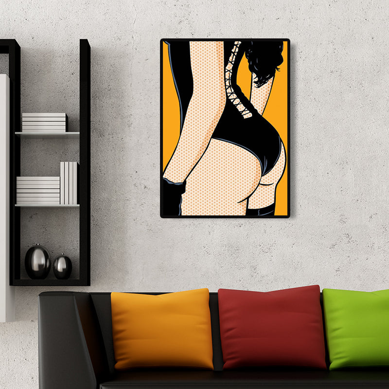 Brehn | Zeitgenössische Damen Wandkunst für das Wohnzimmer auf Leinwand in hellen Farben, mehrere Größen verfügbar
