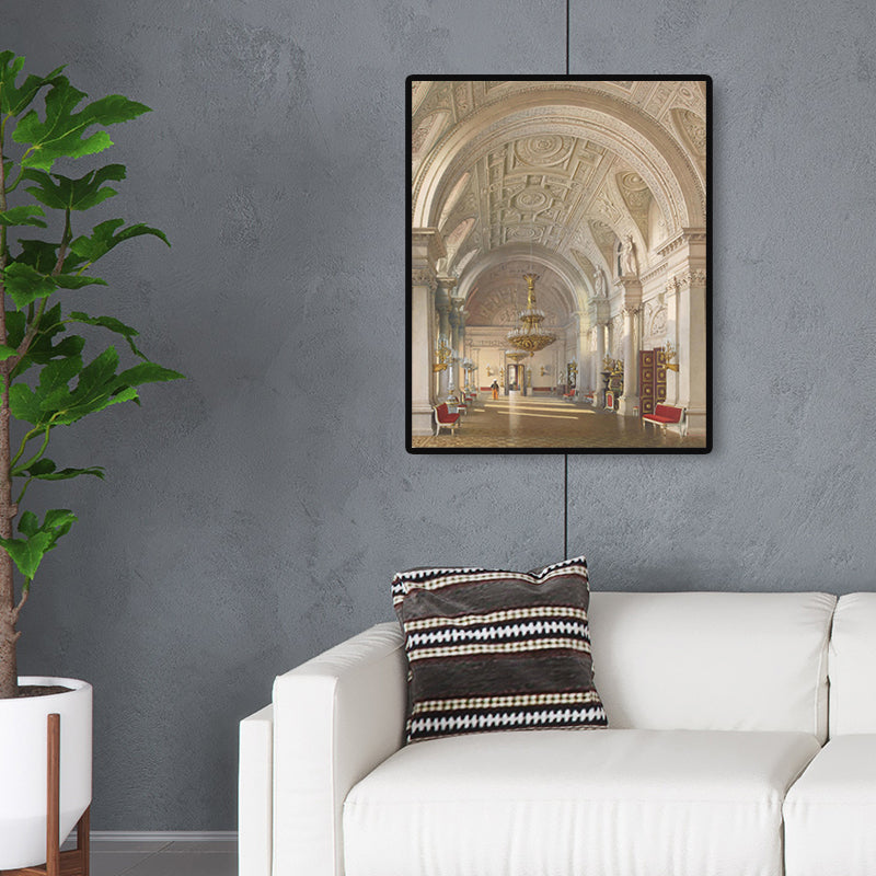 Brehn | Winter Palace Innenwandkunst Global Inspiriert Prächtiger Bogen Flur Leinwand in Gelb