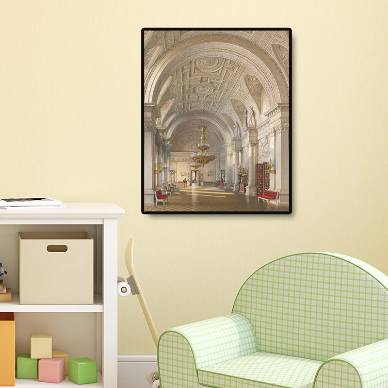 Brehn | Winter Palace Innenwandkunst Global Inspiriert Prächtiger Bogen Flur Leinwand in Gelb