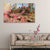 Brehn | Textured People und Rosenmalerei Rustikale Leinwand Wandkunst in Pink für das Wohnzimmer