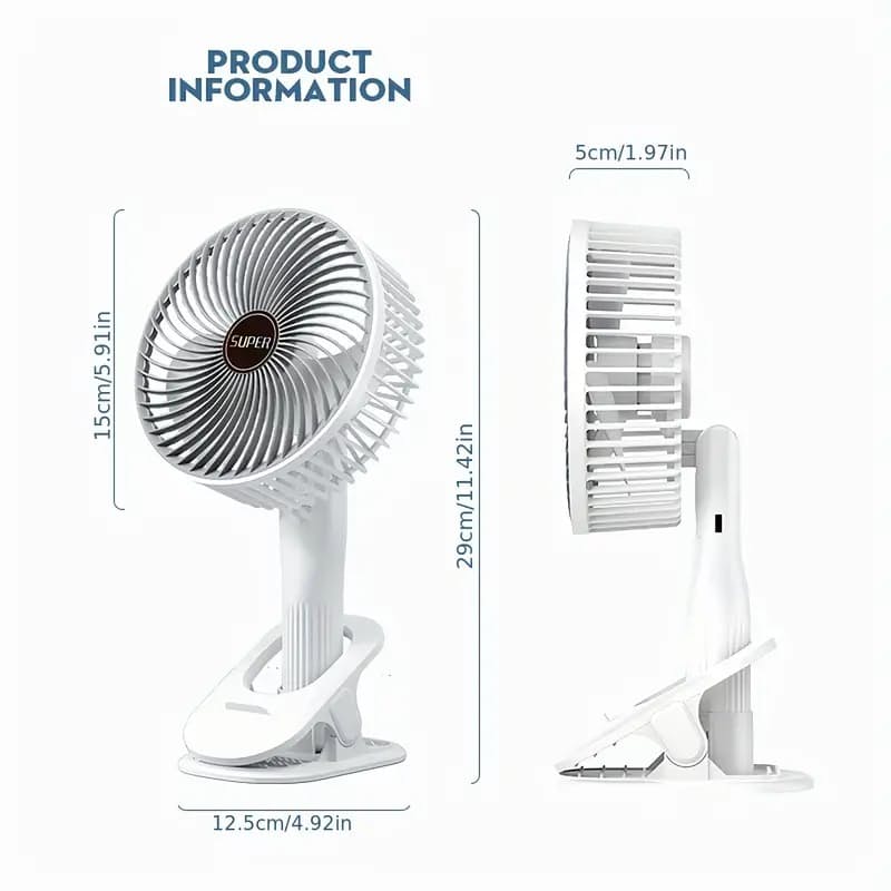 Tragbarer  Wiederaufladbarer  Schreibtischventilator | Brehn