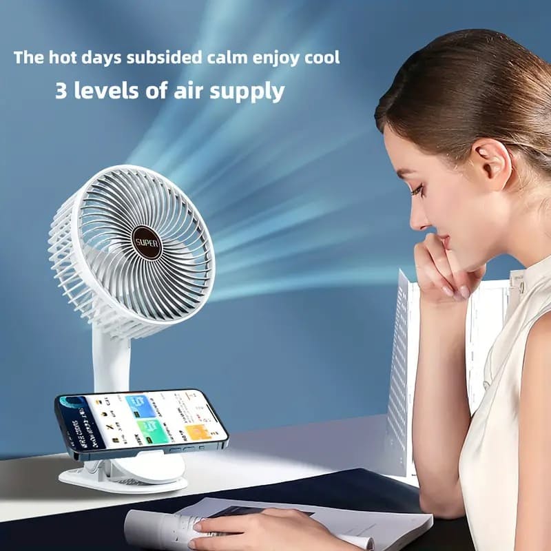 Tragbarer  Wiederaufladbarer  Schreibtischventilator | Brehn