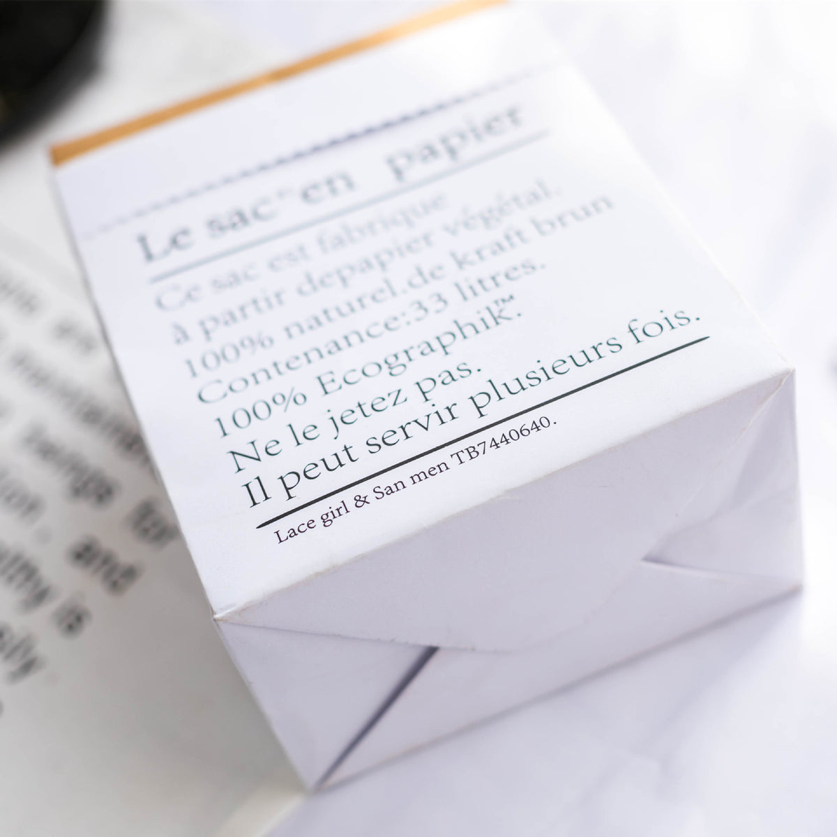 Wiederverwendbare umweltfreundliche Papiertüte