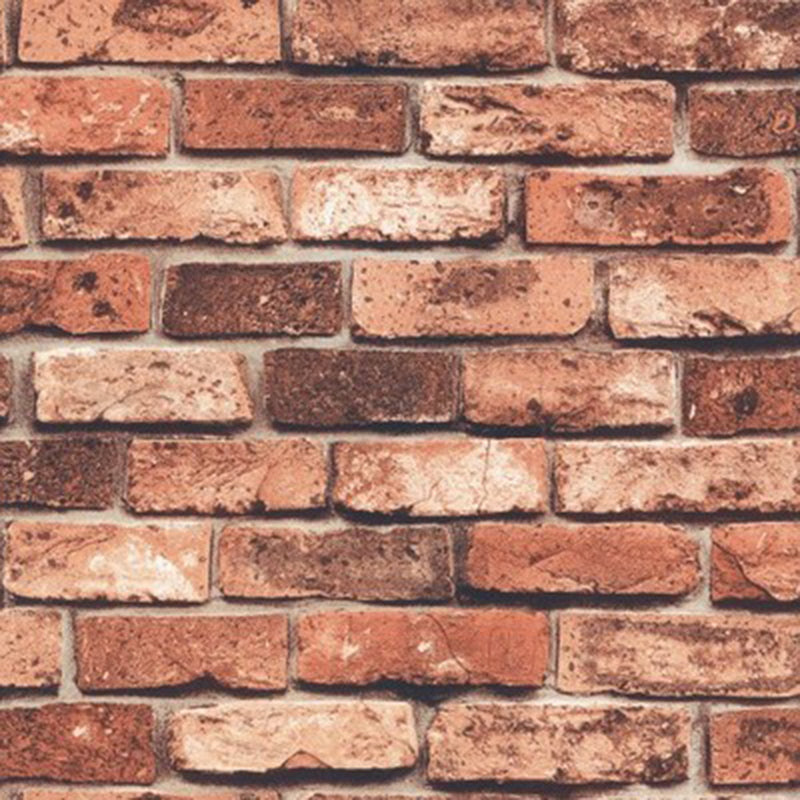 Brehn | Ziegelmuster Tapetenrolle Donkere Kleur Industriële Stijl Wandkunst voor Huisinterieur