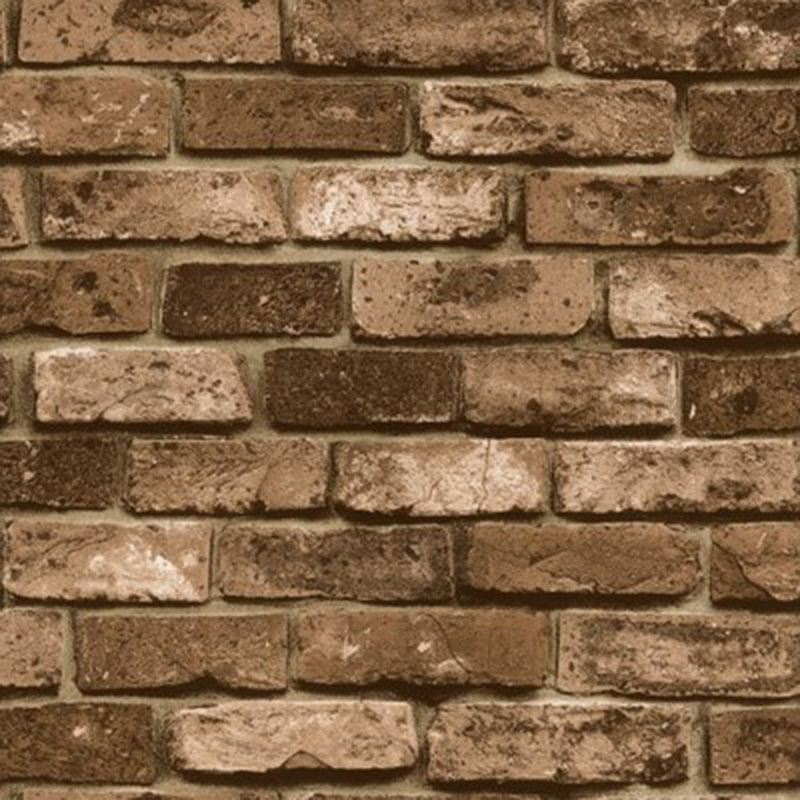 Brehn | Ziegelmuster Tapetenrolle Donkere Kleur Industriële Stijl Wandkunst voor Huisinterieur