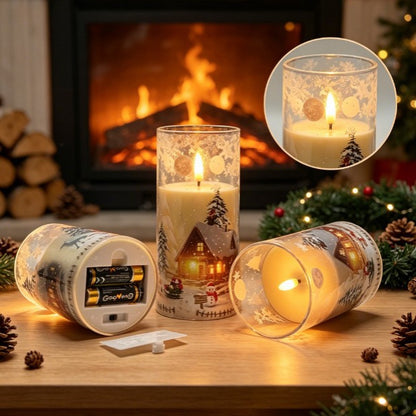 LED-Weihnachtskerzen-Set mit Fernbedienung