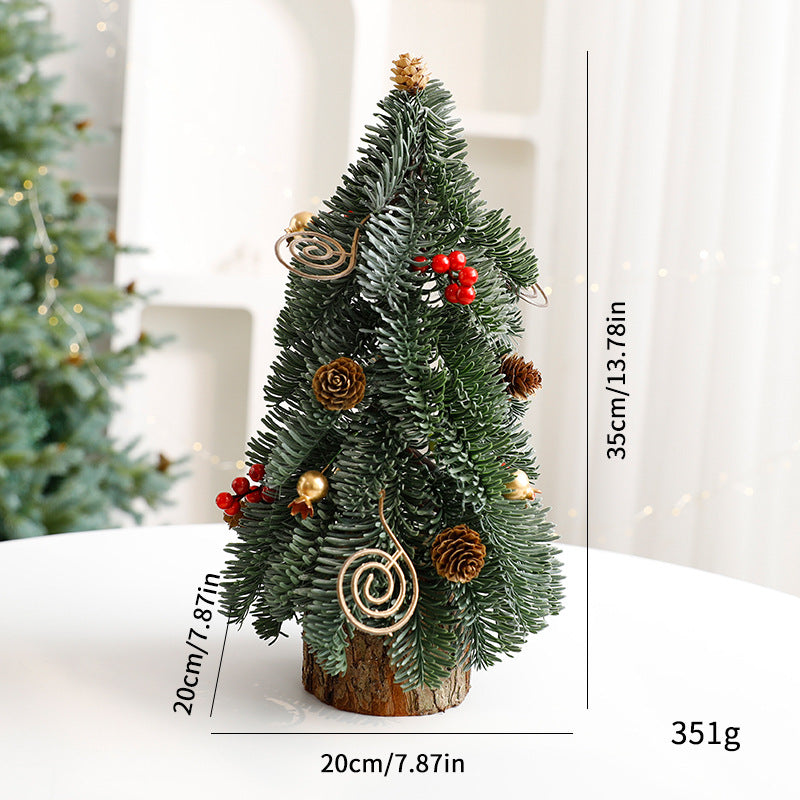 Dekorative Mini-Weihnachtsbäume im Topf