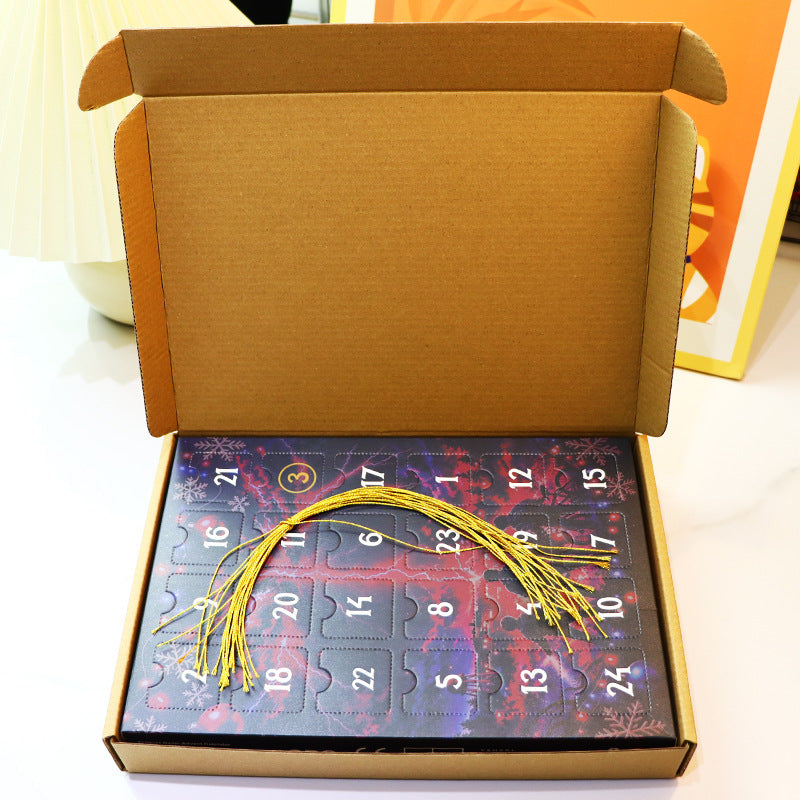 Weihnachts-Countdown-Kalender mit 24 Acryl-Anhängern
