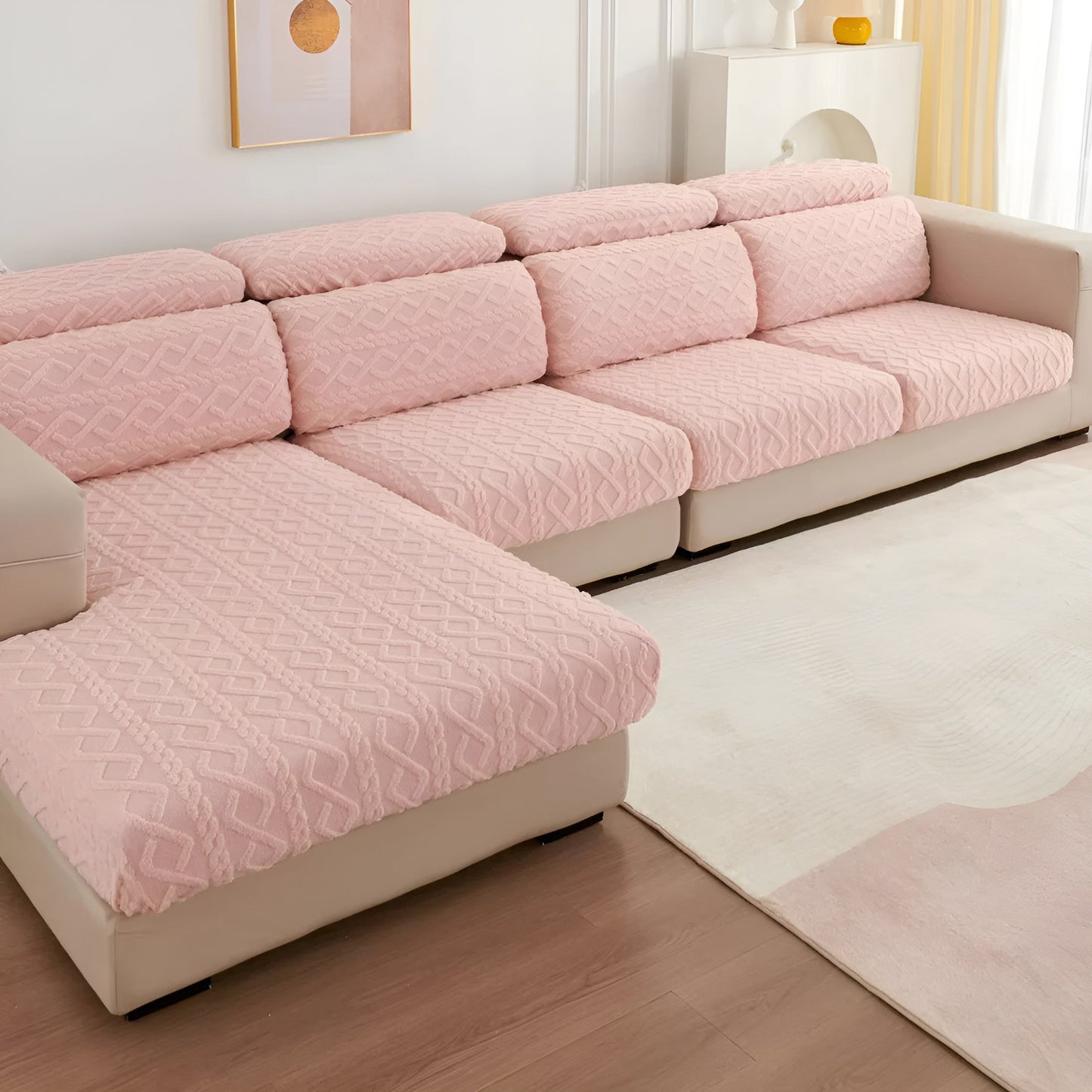 Samt-Sofabezug mit Rautenmuster – Weich & Luxuriös | Passt perfekt auf jedes Sofa