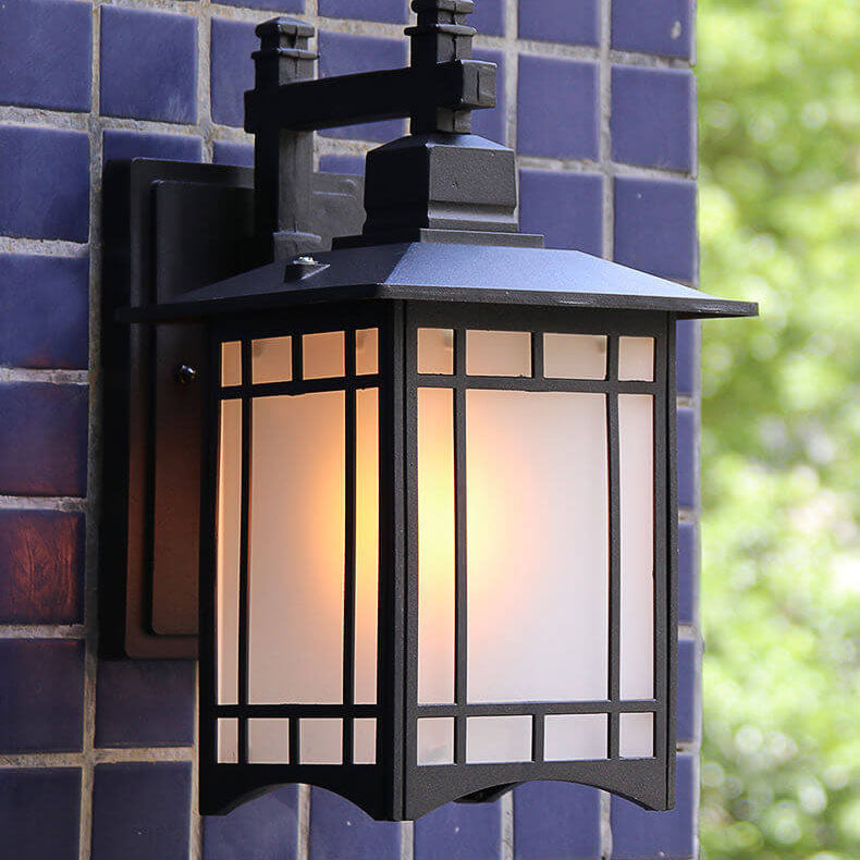 Moderner wasserdichter Solar-Aluminium-Chinesischer Pavillon Form 1-Licht-Wand sconces Lampe | Brehn