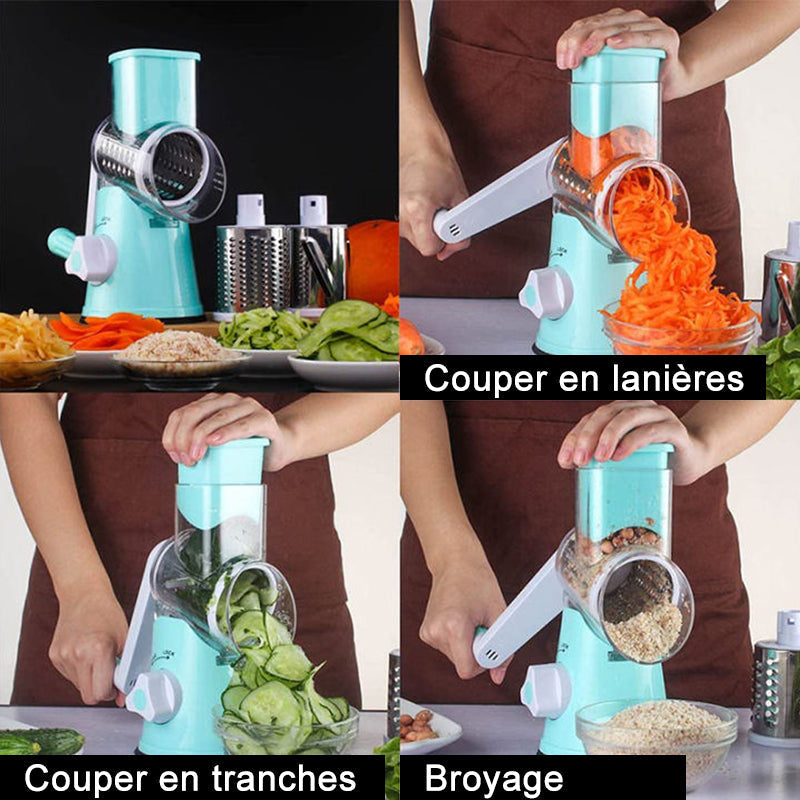 3-in-1 Rotary-Käse-Reibe Gemüseschneider | Brehn