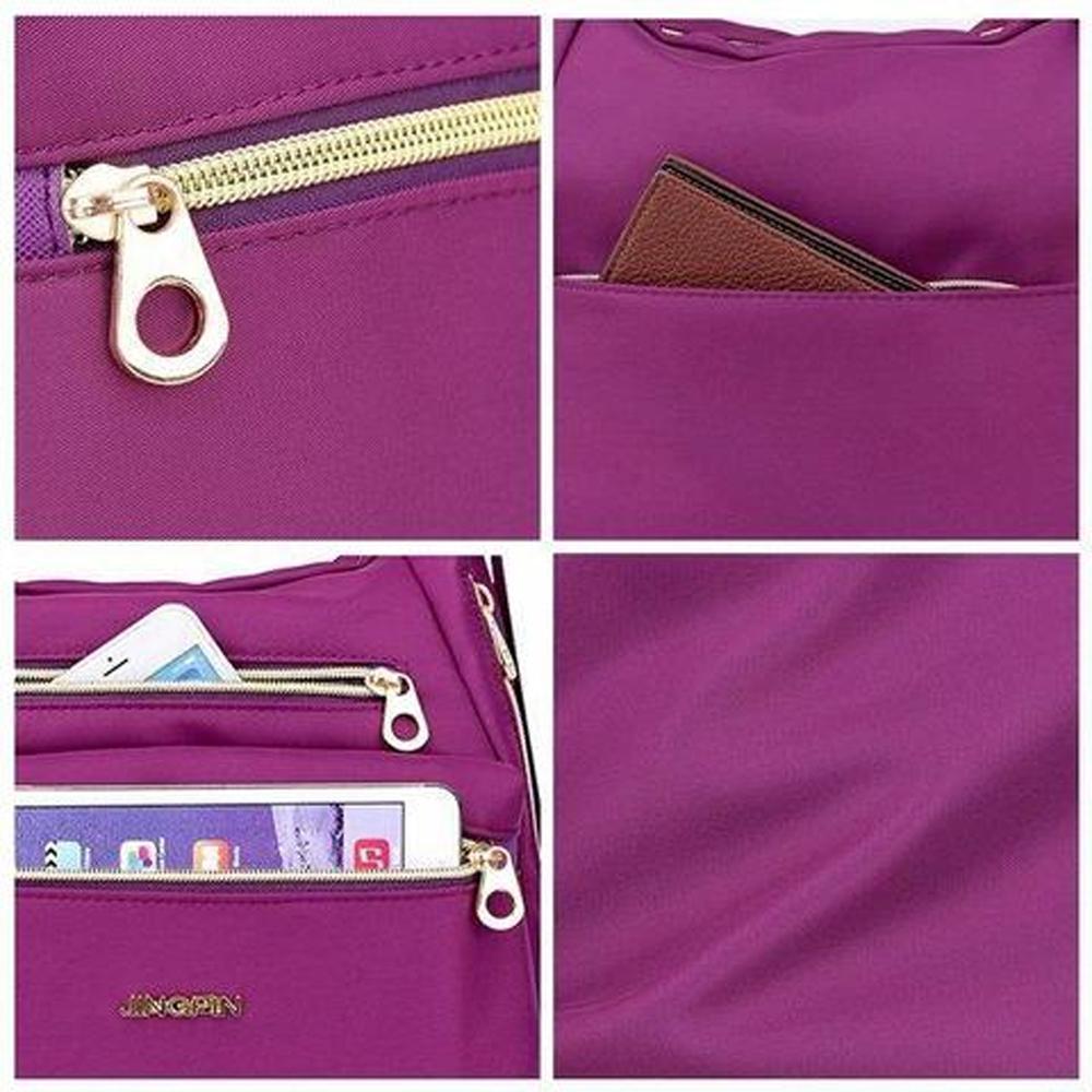 Tasche mit doppelten Reißverschlüsse, Rucksack, Handtasche und Umhängetasche | Brehn