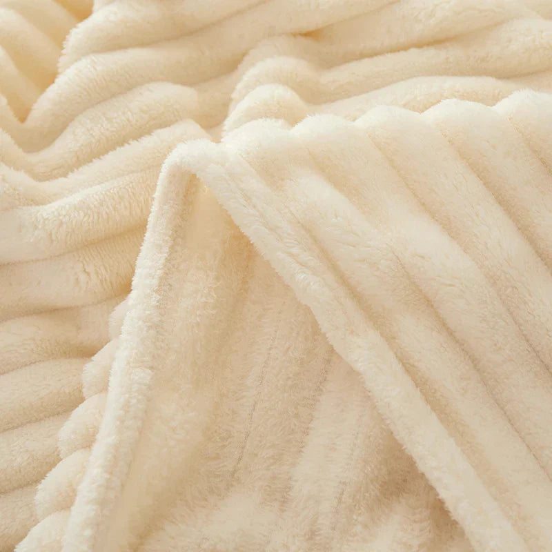 Brehn | Breite gestreifte Flanellfleece-Decke - CozyStripe
