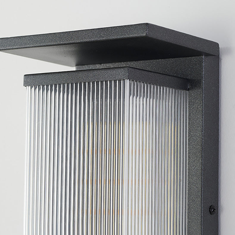 Modern minimalist wasserdichte rechteckige Edelstahl-Acryl-LED-Wandleuchte für den Außenbereich Patio | Brehn