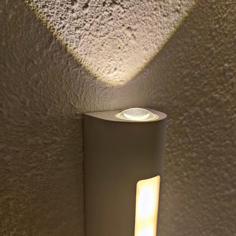 Moderner minimalistischer zylindrischer Design-LED-Außen-Wandleuchte Deko-Lampe | Brehn