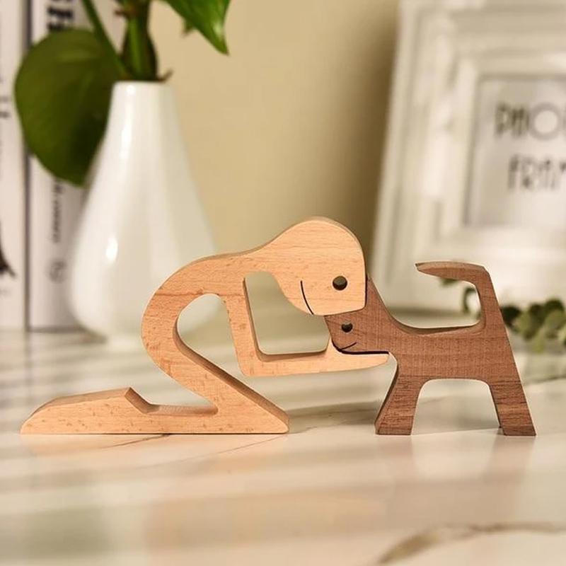 Brehn | Tierliebhaber Holzskulptur Tischdekoration