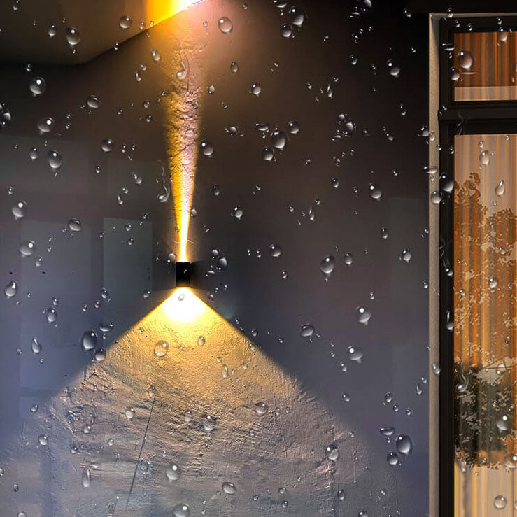 Solar Einfach Trapez Outdoor Wasserfest LED Wand Sconce Lampe | Brehn