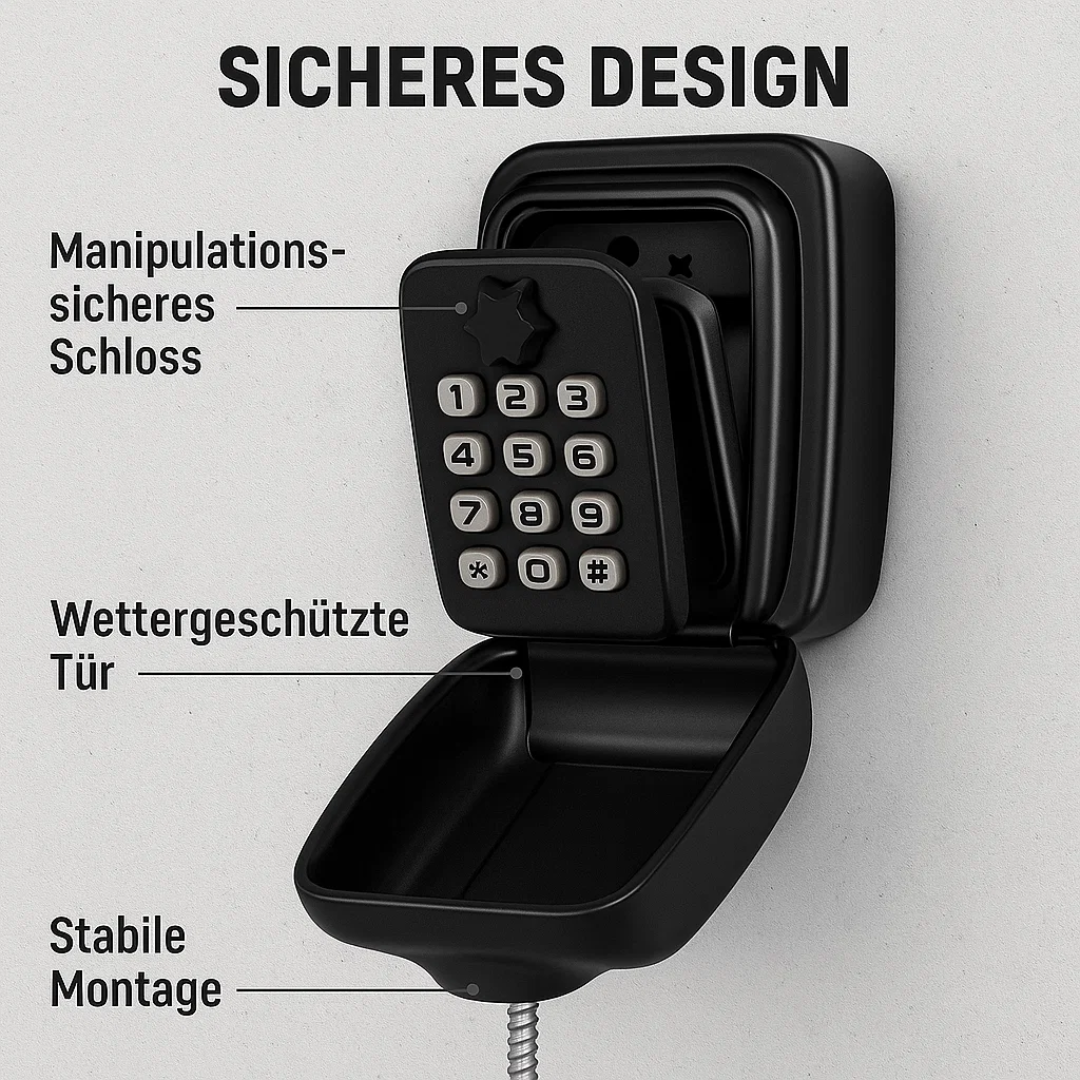 KeyGuard Outdoor Safe – Wetterfester Wandmontierter Schlüsselbox | Brehn