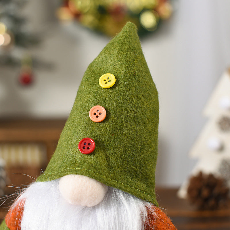 Brehn | Weihnachtsgrüne gesichtslose alte Mann-Elfenfigur