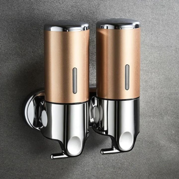 Wandseifenspender | SudsStation Badezimmer-Organizer | Edelstahl & ABS | 500 ml | Set mit 1–3 Stück