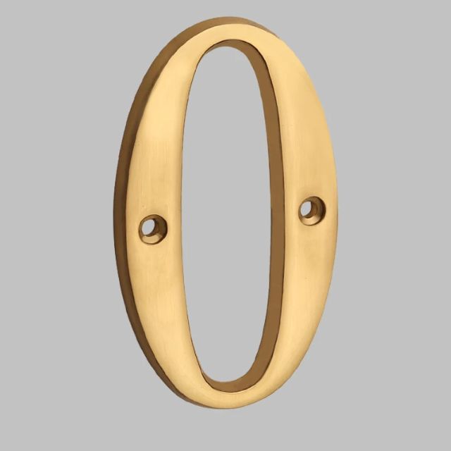 Traditional house door numbers made of solid brass