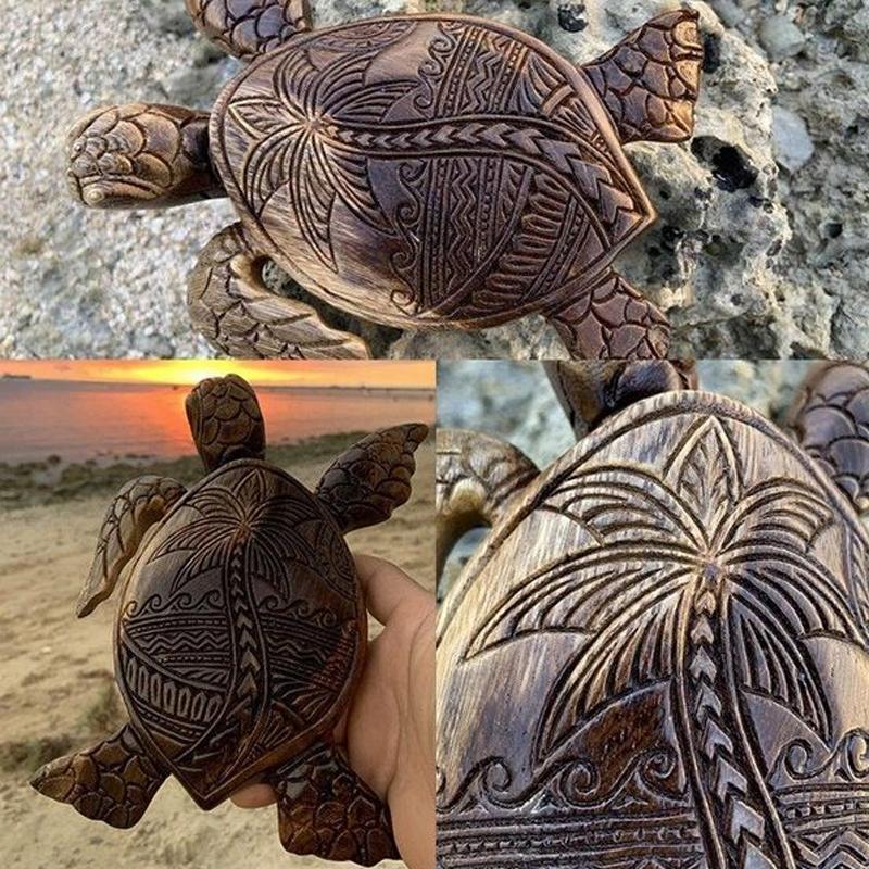 Holzskulptur Hawaii-Schildkröte | Brehn