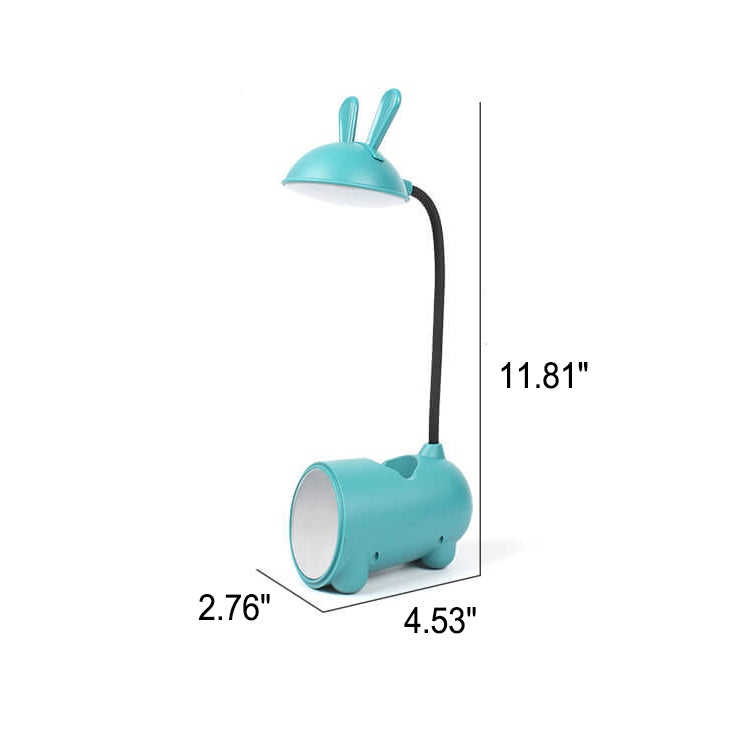 Kreative Cartoon-Hase-LED-Touch-USB-Stifthalter-Schreibtischlampe mit LED-Touch-USB-Stifthalter