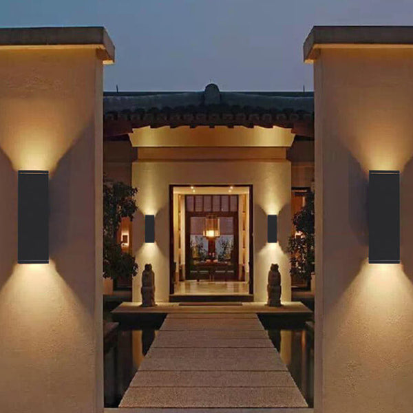 Quadratische LED-Wandleuchte für den Außenbereich, wasserdicht