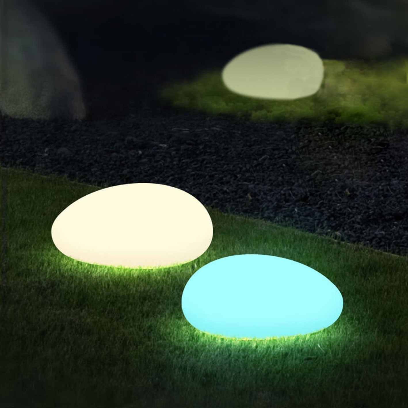 Solarbetriebene, wasserdichte, kugelförmige LED-Außenleuchte aus PE zur dekorativen Gartenbeleuchtung