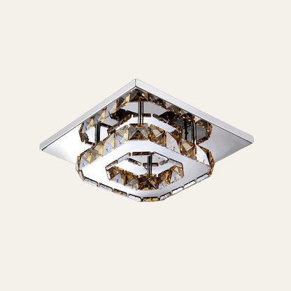 Moderne LED-Deckenleuchte mit Kristalloptik