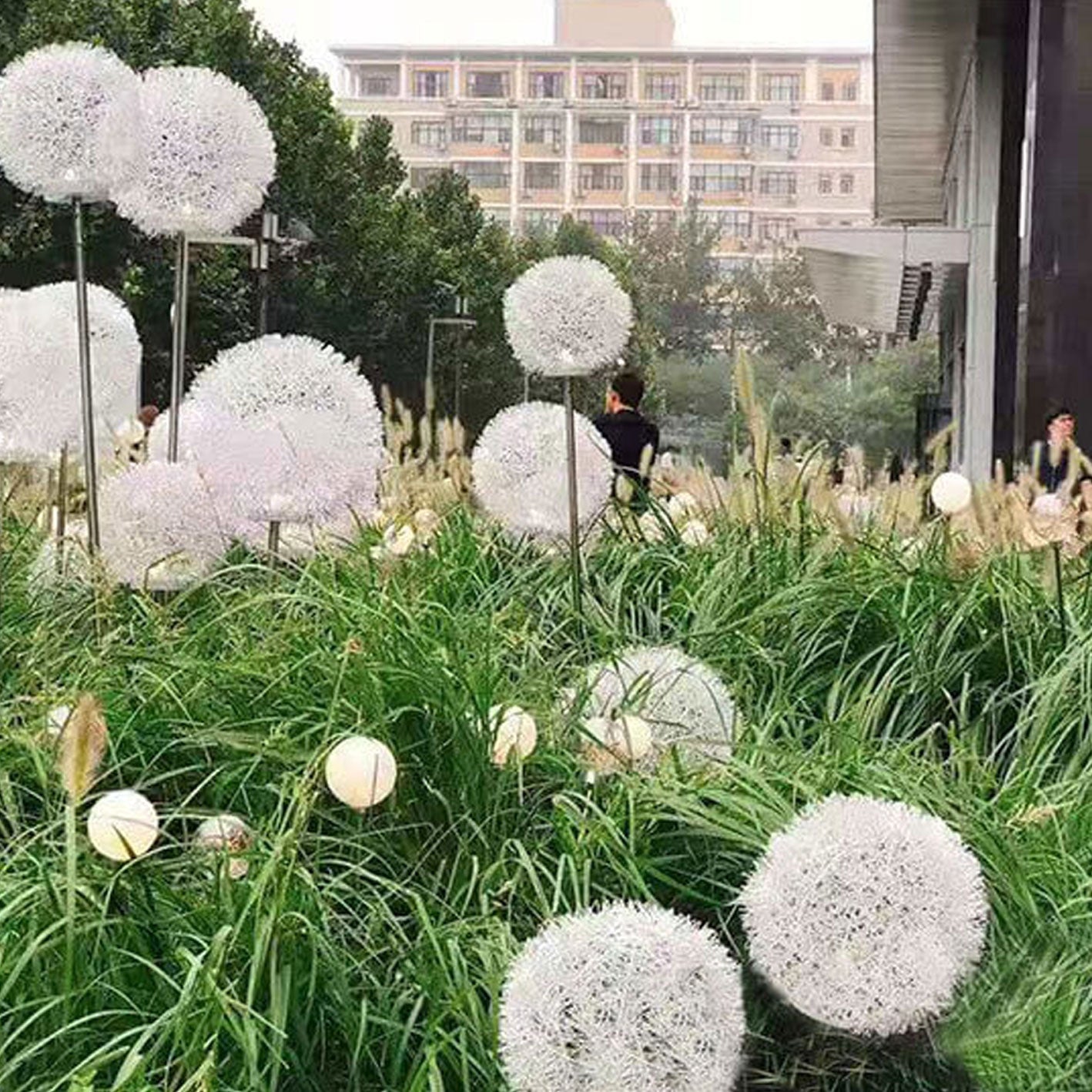 Solar Löwenzahn Aluminiumdraht Globe Licht LED Außen wasserdicht leuchtend Garten Einfügung Boden Landschaft Licht | Brehn