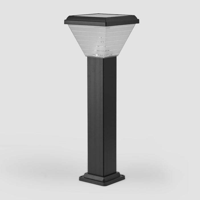Moderner Minimalistischer Quadratischer Zylinder Solar Wasserdichter ABS PC LED Außenleuchte Für Garten | Brehn