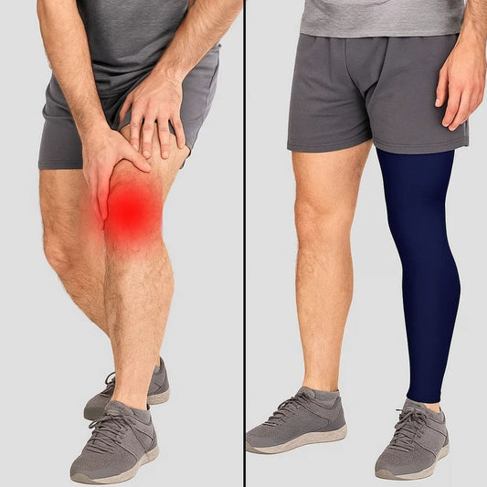 FlexiRelief | Full leg compression sleeve – Knee support – Graduated compression – Pain relief – Recovery – Swelling reduction Calf