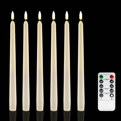 LED-Stabkerzen-Set mit Fernbedienung, Kunststoff